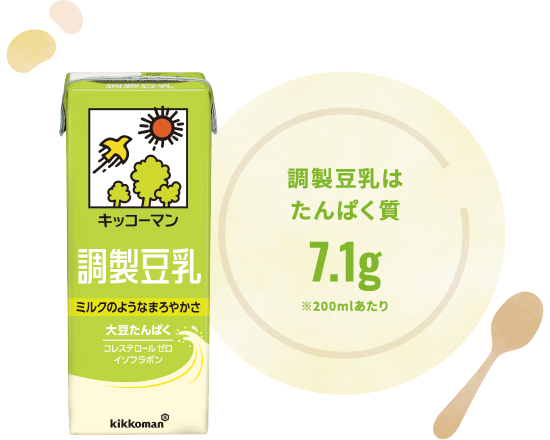 調製豆乳はたんぱく質 7.1g ※200mlあたり
