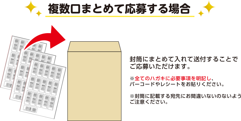 複数口まとめて応募する場合