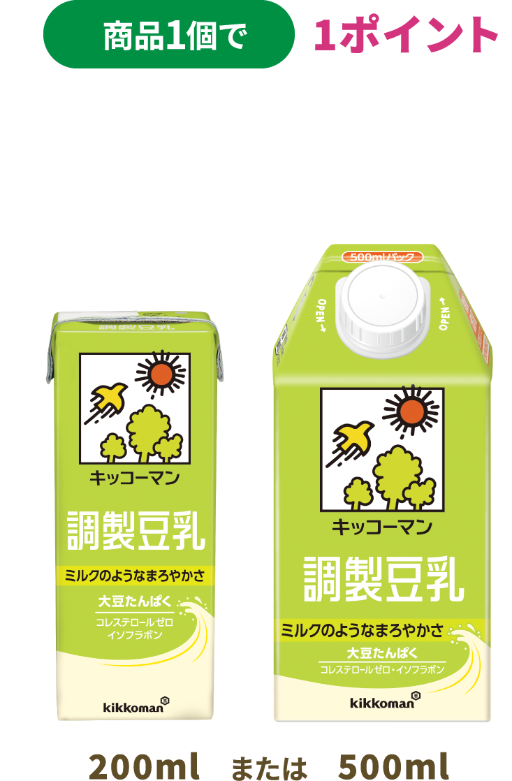 商品1個で1ポイント
