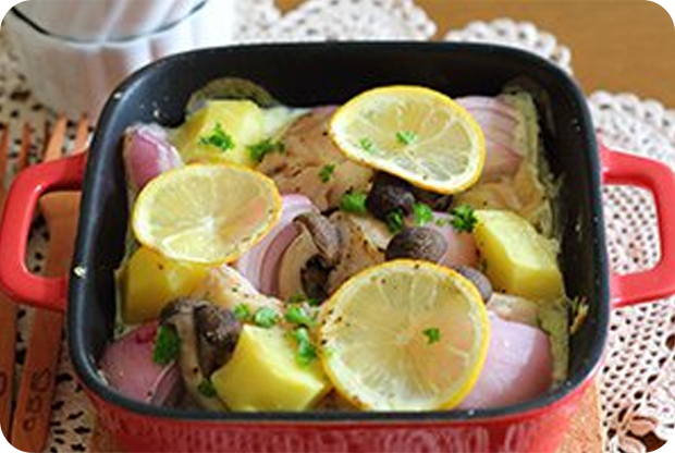鶏レモン豆乳クリーム煮
