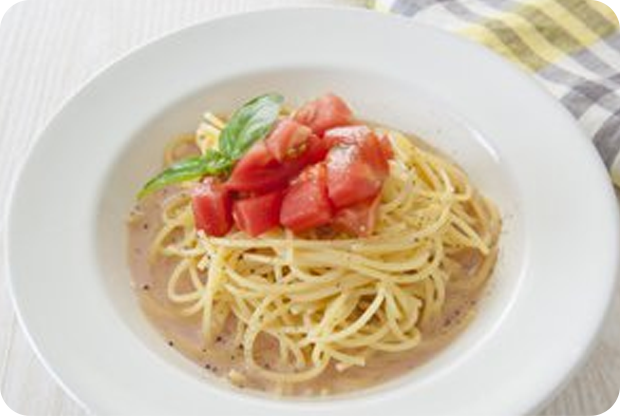 豆乳トマト冷製パスタ