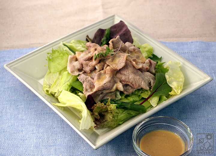 香る豆乳味噌だれの減塩冷しゃぶ