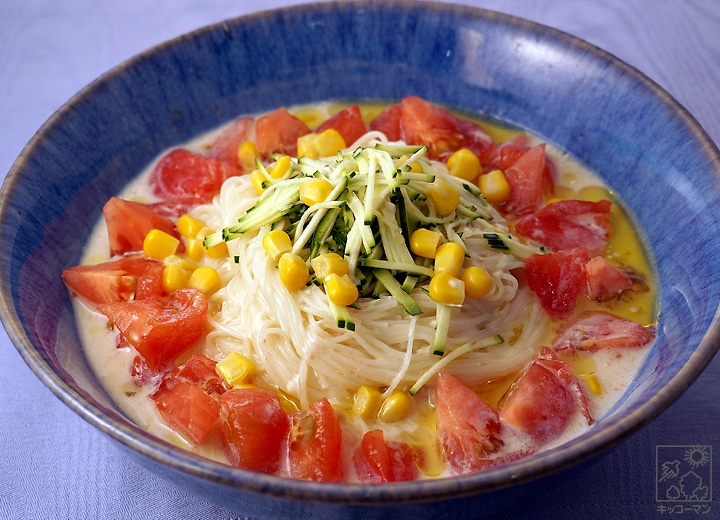 豆乳トマトそうめん