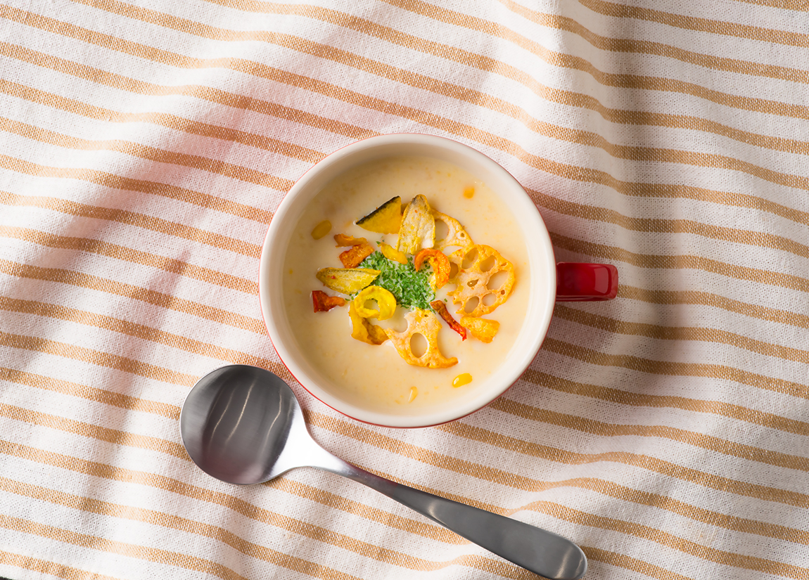 簡単豆乳モーニングスープ