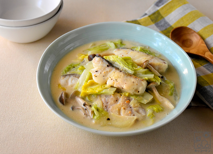 鱈と白菜の豆乳味噌煮
