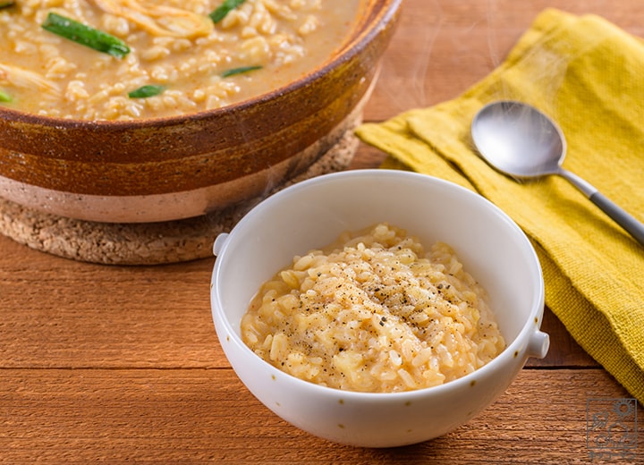 【鍋〆】キムチ豆乳リゾット