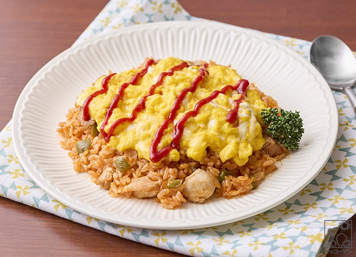 豆乳入りふわとろチーズオムライス