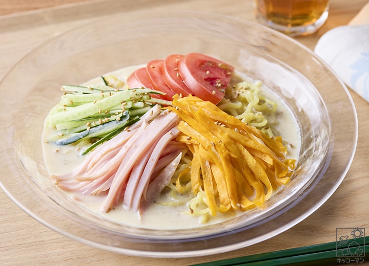 豆乳とめんつゆだれの冷やし中華