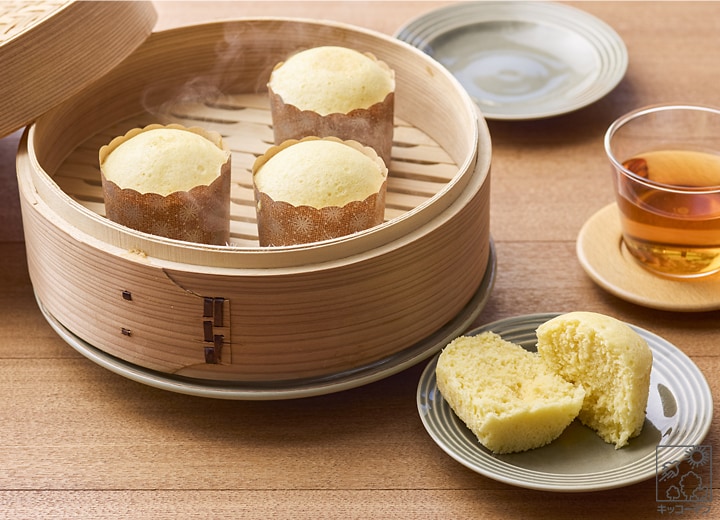 せいろでふんわり！<br>やさしい甘さの豆乳蒸しパン